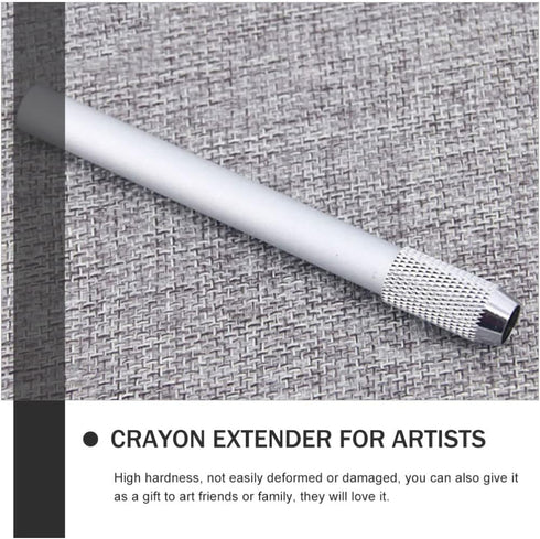 Operitacx 8pcs Stainless Steel Pencil Extenders Crayon Extenders Pen Extenders Pencil Extender Holder Pencil Lengthener Holder for Office Sketch A...
