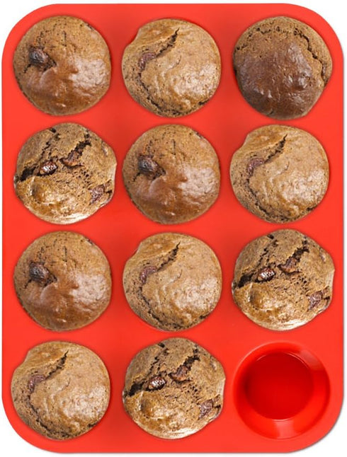 CAKETIME Silicone Muffin Pan, 12-Cup Cupcake Pan for Baking Muffin, Cake, Fat Bomb, 2-Pack Nonstick BPA Free...