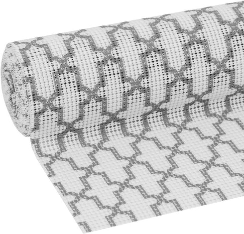 Duck Non-Adhesive Shelf Liner Select Grip EasyLiner, 12-Inch x 20 Feet, Grey Geo...