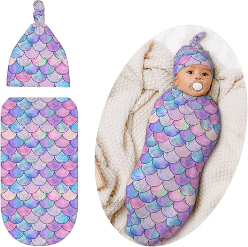 Swaddling Blanket for Baby, Soft Sleeping Bag, Sack for Newborn Boys Girls, Unisex Baby Stuff, Mermaid...