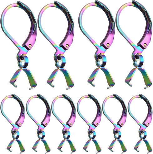 20pcs Stainless Steel Leverback Earring Hooks Hypoallergenic Ear Wires Buckle Hooks with Pendant Clasps for DIY Dangle Earrings Jewelry Making Sup...