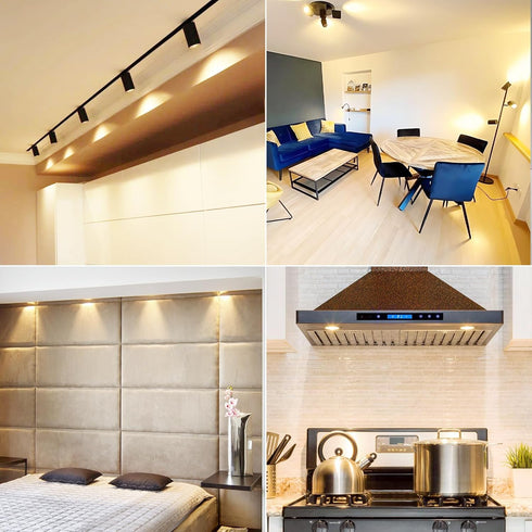 GU10 LED Bulb Dimmable,50W Halogen Equivalent,5W 3000K Warm White MR16 GU10 Bulb Replacement for Recessed Track Lighting,120°Flood Beam for Kitche...