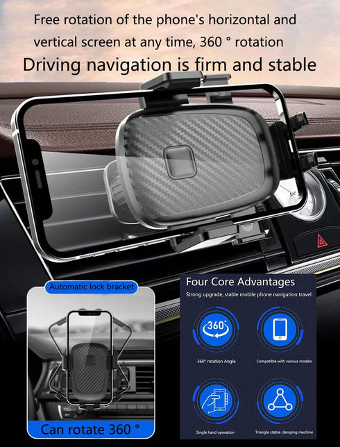 Car Mount Phone Holder Clamp Type Mounts Cell Phone Holder Screw Hook Navigation Clamp Car Phone Holder Mount Fit All Smartphones...