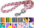 4 Feet Dog Leash Lead - Floral Tribal Bohemian Pattern Walking Training Lead Leashes for Small Medium Large Dogs (Pink White Flower)...