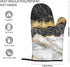Black and White Marble Oven Mitts (Set of 2) are Heat Resistant and Sturdy for Kitchen, Cooking, Baking, Grilling and More....