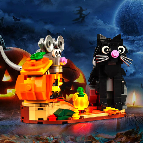 Upgraded Led Light Kit for LEGO Halloween Cat & Mouse Building Set, Compatible with LEGO 40570 (Model Not Included)...