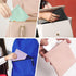 Snap Closure Organizer Pouch, 4pcs Pocket Cosmetic Bag For Women Portable Waterproof Leather No Zipper Self-Closing Travel Storage Bag Mini Pu Lea...