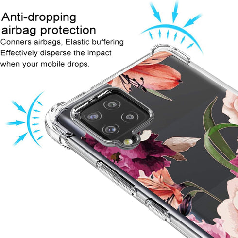 Osophter for Galaxy A42 5G Case,Samsung M42 5G Case Flower Floral for Girls Women Shock-Absorption Flexible TPU Rubber Phone Cover for Samsung Gal...
