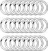 24 Pack Flat Key Rings Metal Split Ring for Home Car Keys Organizations, Jewelry Making, 1 Inch (Silvery)...