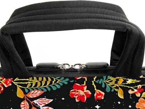 13" 13.3" Laptop Sleeve chromebook case Adjustable Shoulder Strap with Handle Accessory Pocket (Flowers Moon)...