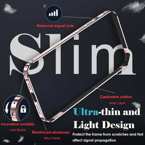 YMHML 3 in 1 Case for iPhone 15 Titanium Frame with Screen Protector and Camera Lens Protector Tempered Glass, Metal Bumper Slim Hard Straight Edg...