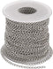 Pandahall 82 Feet/25M Soldered 304 Stainless Steel Curb Chains 4x3x0.6mm Stainless Steel Color Plated for Jewelry Making...