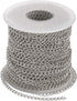 Pandahall 82 Feet/25M Soldered 304 Stainless Steel Curb Chains 4x3x0.6mm Stainless Steel Color Plated for Jewelry Making...