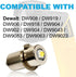 HQRP 2-Pack 3W 6-24V P13.5s Conversion Upgrade Bulbs Compatible with DeWalt DW908 DW919 DW906 DW918 DW904 DW902 DW904 DW9043 DW9083 DW9063 DW9023,...
