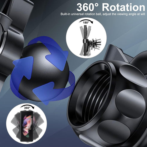 Wireless Car Charger Clamp Compatiable for Samsung Galaxy Z Fold 6/5/4/3/2, Z Fold, iPhone 15 Series, 4.4-8 inches Cell Phones Adjustable Air Vent...