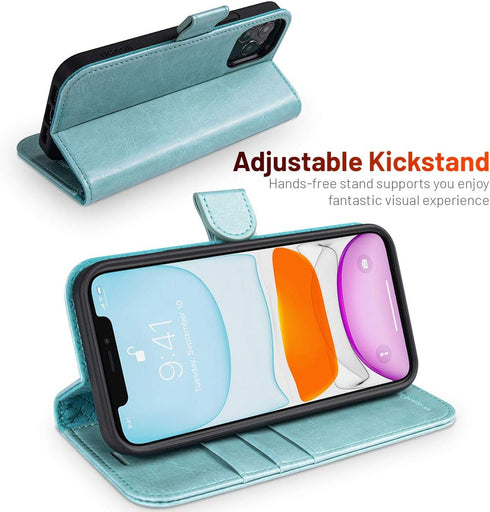 OCASE Compatible with iPhone 12 Case/Compatible with iPhone 12 Pro Wallet Case, PU Leather Flip Case with Card Holders RFID Blocking Kickstand Pho...