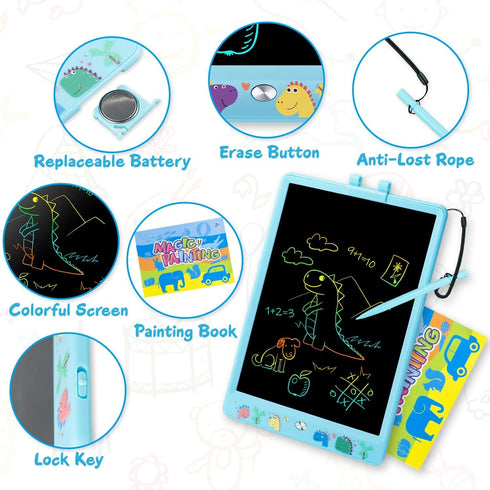 LCD Writing Tablet for Kids, 10.5 Inch Drawing Tablet Doodle Board, Toddlers Colorful Electronic Drawing Pads, Educational and Learning Boys Girls...