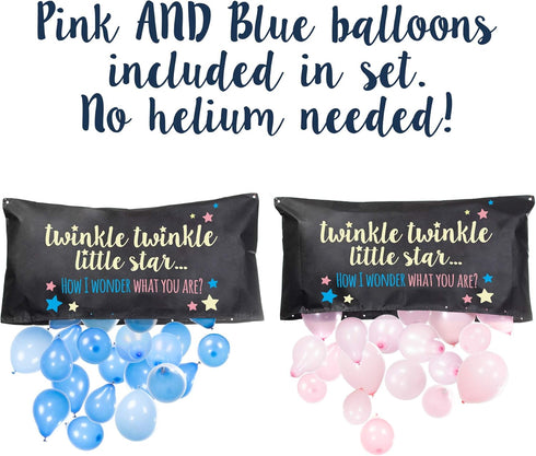 Gender Reveal Balloon Drop Bag | Twinkle, Twinkle Little Star...