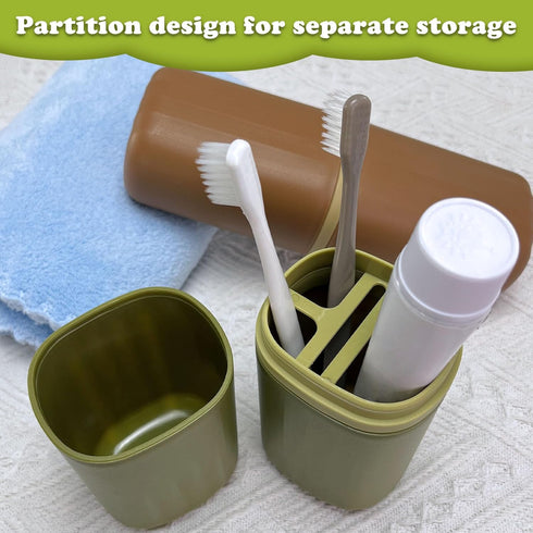 Toothbrush Travel Case Portable Travel Toothbrush Holder Toothbrush and Toothpaste Travel Case for School Bathroom Travel Camping Toothbrush Trave...