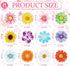 24 Pieces Flower Magnets Magnetic Flowers Seasonal Daisy Sunflower Magnet Decals Removable Colorful Magnets for Fridge Car......