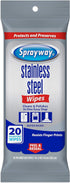 Sprayway Stainless Steel Wipes, Water Based, Pack of 20 (SW5012R)...