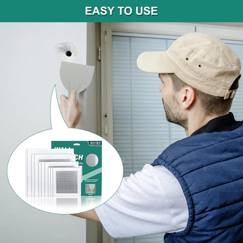 Wall Patch Repair Kit 6 Inch Drywall Repair Patch Tools Self Adhesive Fiber Mesh Patch for Fill Wall Hole Ceilings Drywall Plasterboard, with Scra...