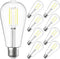SHINESTAR Edison LED Light Bulbs, Dimmable E26 LED Bulb 60 watt, 6W High Brightness 4000K Daylight white, ST58 Antique LED Filament Bulbs with 80+...