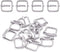 Swpeet 60Pcs 5/8 Inch - 15mm Sliver Metal Rings Metal Rectangle Adjuster Triglides Slides Buckle, Roller Pin Buckles Slider Strap Adjuster Keychai...