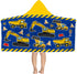 Kids Beach Towel With Hood - Excavators Vehicles Engineering Theme for Boys Girls, Microfiber Soft Bath Poncho Bathrobe Wrap Robe for Swim Pool - ...