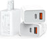 USB C Wall Charger Block 20W, 3-Pack Dual Port PD Power Delivery Fast Type C Charging Block Plug Adapter for iPhone 13/12/11 /Pro Max, XS/XR/X, iP...