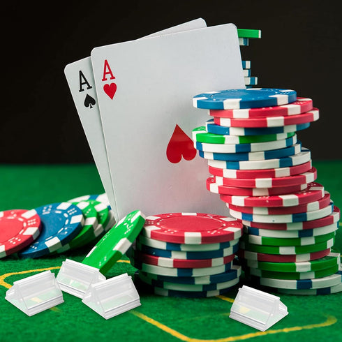 Maitys 30 Pieces Game Card Stands Plastic Card Stands DIY Board Games Stand for Game Party Favor (Transparent)...