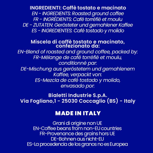 Bialetti Perfetto Moka Café Moulu Intenso (Strong) Dark Roast 250 g...
