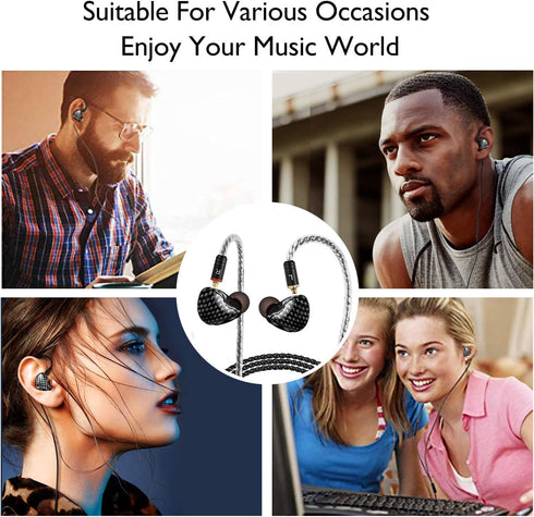 in-Ear Monitors in Ear Headphone Earbuds Wired Earphone Dual Drivers Headphone with MMCX Detachable Cables,Noise-Isolating Comfort Earbud for Musi...