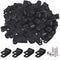 Glarks 60Pcs 1/4 Inch Black Nylon Screw Mounting R-Type Cable Clip Wire Clamp Kit with Screws for Wire, Conduit and Cable Conduit...