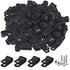 Glarks 60Pcs 1/4 Inch Black Nylon Screw Mounting R-Type Cable Clip Wire Clamp Kit with Screws for Wire, Conduit and Cable Conduit...