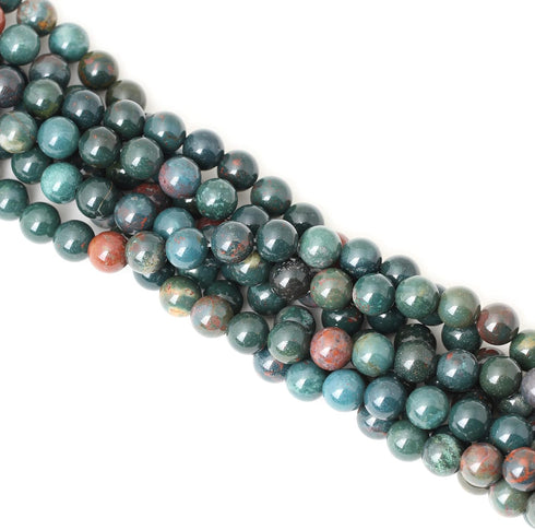 35PCS 10mm Natural Indian Bloodstone Round Loose Beads for Jewelry Making DIY Bracelet Necklace Materials 1 Strand 15"...