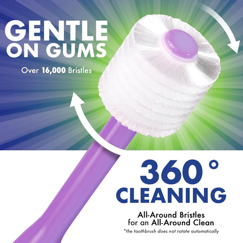 Brilliant Oral Care Child Toothbrush with Soft Bristles and Round Head, for a Kid Approved, Easy to Use All-Around Clean Mouth, Ages 2-5 Years, Li...