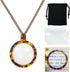 MAGDEPO 3X Pendant Magnifying Glass Necklace Magnifier Transparent Tortoiseshell Pattern Rim 1.5" Lens with Card Magnifiers for Reading Small Text...