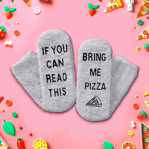 Zmart Funny Fuzzy Socks For Women Men, Novelty Chocolate Beer Socks, If You Can Read This...