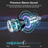 Wireless Earbuds, Bluetooth 5.2 Headphones with Charging Case 1200mAh-60Hrs Play Time-Cell Phones Charging Function, Built-in Microphone IPX5 Wate...