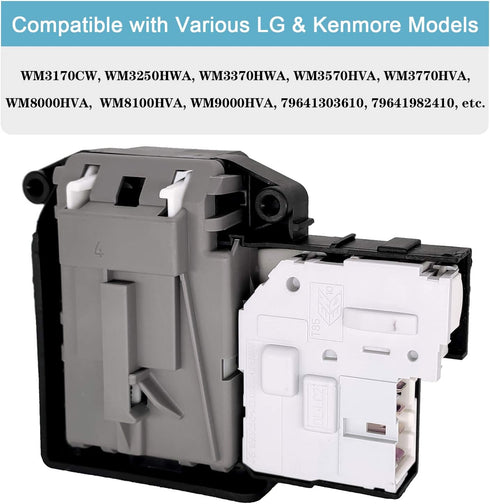 EBF61315802 Washer Door Lock Switch for LG Kenmore - Washer Replacement Part Replaces 2667085, AP5672154, EAP7792232, PS7792232, PD00008063