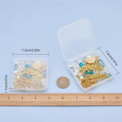 SUNNYCLUE 1 Box DIY Make 10 Pairs Snowflake Earrings Making Starter Kit Snowflake Alloy Pendants Teardrop Glass Beads Brass Cable Chain for Women ...