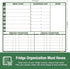 White Board Dry Erase Calendar: Weekly Menu Board Meal Planner Magnetic and Monthly Calendar for Fridge with Reusable Whiteboard Checklist, Dry Er...
