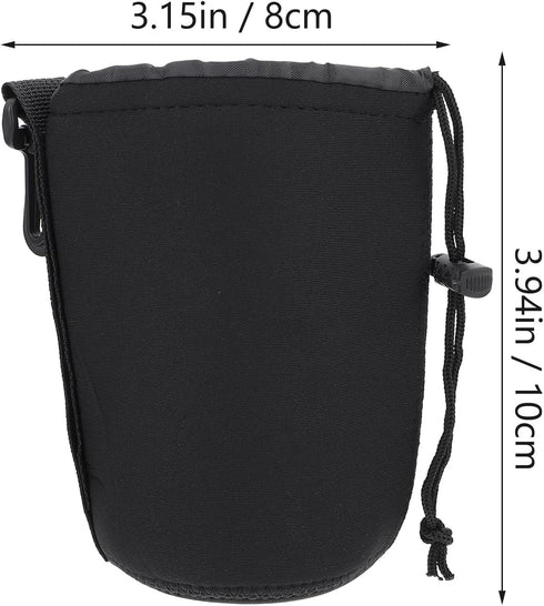 2pcs Camera Lens Bag Camera Lens Accessories Drawstring Lens Case Lens Pouch Bag Camera Lens Case Bag Shockproof Camera Lens Case Bag for Dslr Cam...
