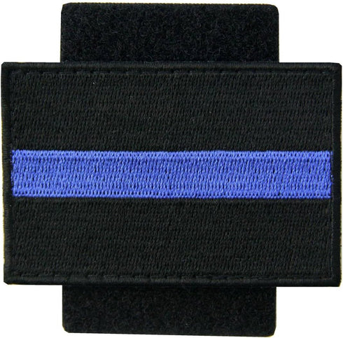 Thin Blue Line Patch Embroidered Tactical Applique Army Morale Hook & Loop Emblem...