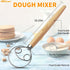 ALLTOP Danish Dough Whisk - Ultimate Dutch Mixer Hand Utensil with Stainless Steel Dough Hook - Essential Sourdough Stirring Stick for Perfect Bre...