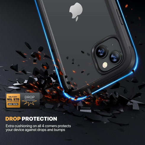 Diaclara Designed for iPhone 13 Case, Full Body Rugged Case with Built-in Touch Sensitive Anti-Scratch Screen Protector, Soft TPU Bumper Case for ...