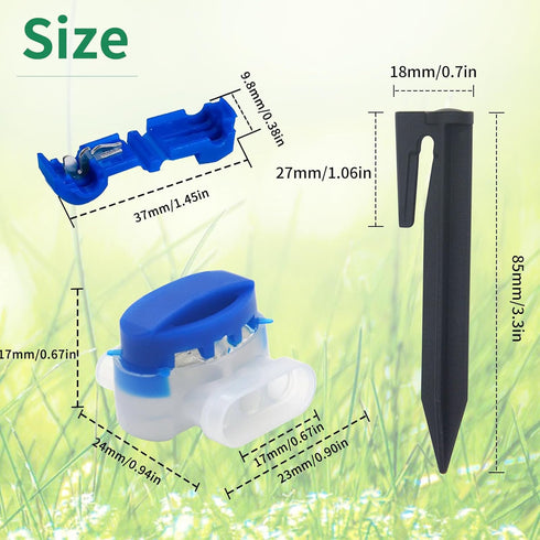 Robotic Lawnmower Boundary Wire Splice Kit Automatic Mower Boundary Wire Accessory Set, for Adapting and Repairing The Mowing Boundaries...