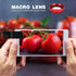 External Lens for Mobile Phone 3-in-1 Fisheye Macro Wide Angle Lens with Clip Aluminum Alloy Compatible with iPhone and Smartphones...