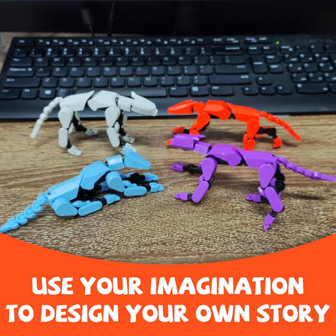 (Assembly Completed) T13 Action Figure Set, Robot Dog Action Figure 3D Printed robo Dog, Multi-Joint Movable Robot Dog, Dummy Dog Gift for Collect...